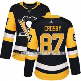 Pittsburgh Penguins Hockeydrakt Sidney Crosby 87 2017-2018 Svart Adidas Authentic - Dame